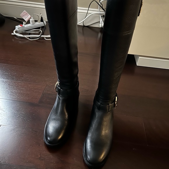 Tory Burch black leather knee high riding boots. These boots are brand new! - Picture 1 of 4